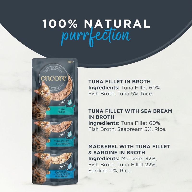 Encore Cat Pouch in Broth 10 x 50g
