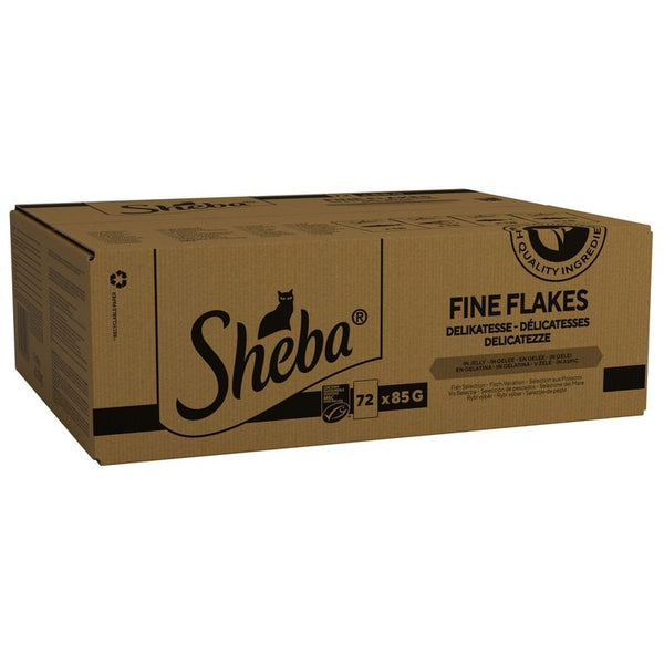Sheba Pouches Fine Flakes in Jelly 72 x 85g || Sheba || view 1