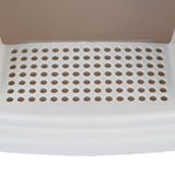 White plastic mat with round holes, suitable for cleaning paws or as a base for cat litter trays.