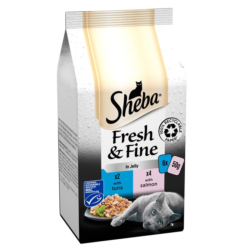 Sheba Fresh & Fine in Jelly Mini Pouches Saver Pack 12 x 50g || Sheba || view 1