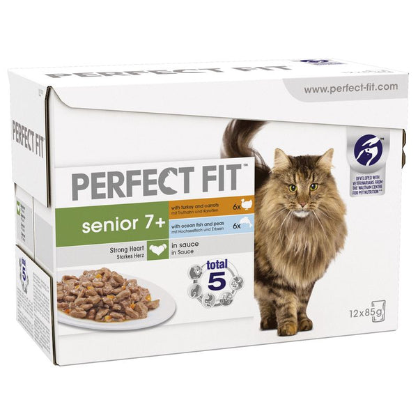Perfect Fit Senior 7+ Pouches – Mixed Pack in Sauce || undefined || view 1