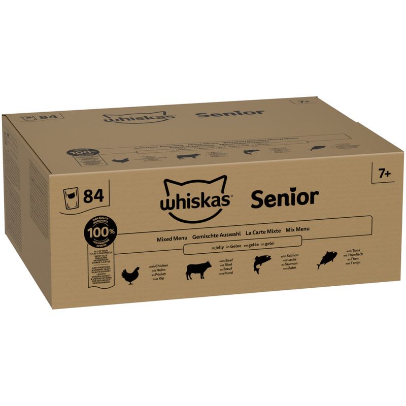 Whiskas 7+ Senior Mixed Menu Pouches in Jelly