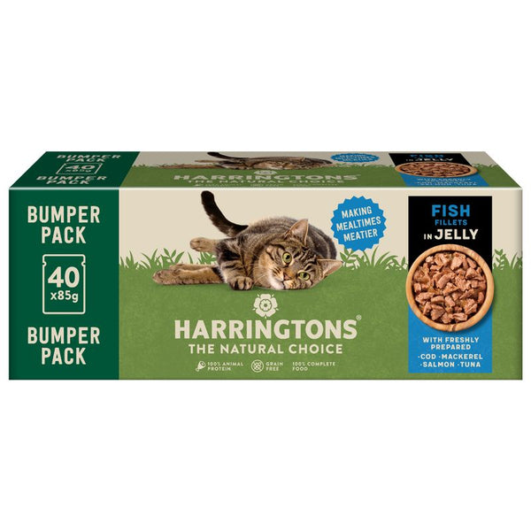 Harringtons Complete Grain-free Adult Cat – Fish Selection in Jelly || Harringtons || view 1