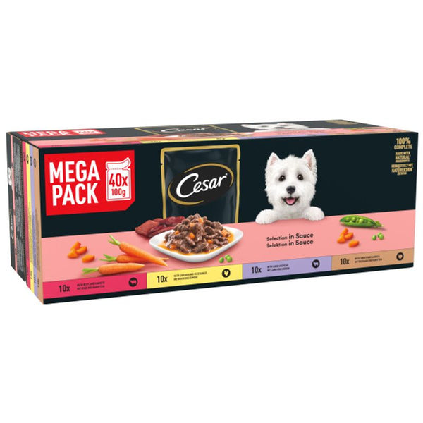 Cesar Pouches Deliciously Fresh Mixed Selection in Sauce || Cesar || view 1