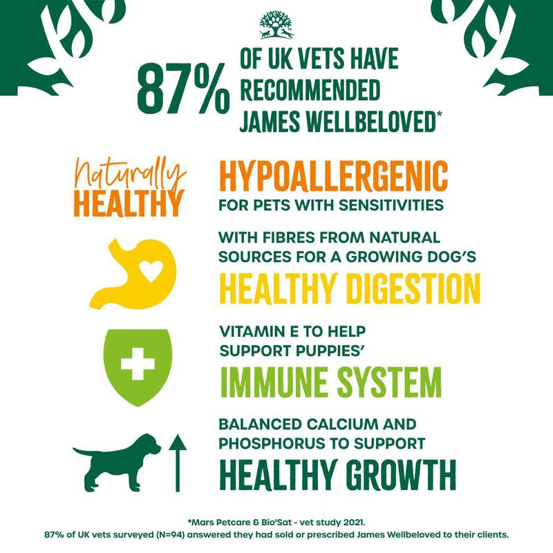 James Wellbeloved Puppy Hypoallergenic Pouches - Turkey, Lamb & Chicken in Gravy || James Wellbeloved || view 7