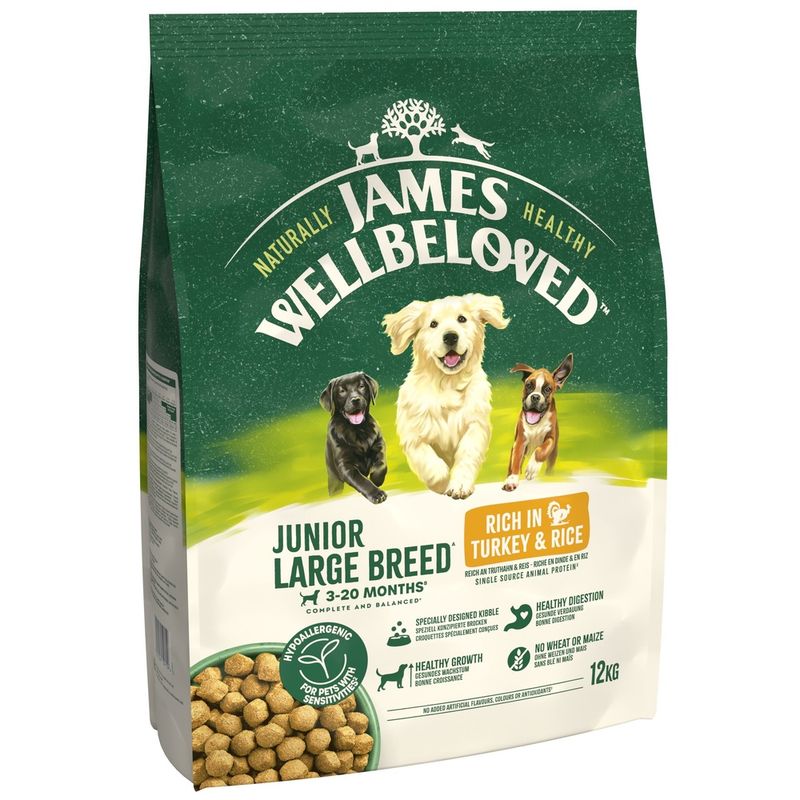 James Wellbeloved Junior Large Breed - Turkey & Rice || James Wellbeloved || view 1