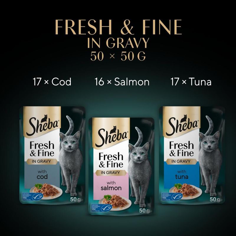 Sheba Fresh & Fine in Gravy Mini Pouches 50 x 50g || Sheba || view 20
