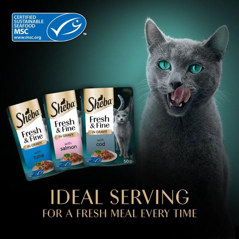 Sheba Fresh & Fine in Gravy Mini Pouches 50 x 50g || Sheba || view 21