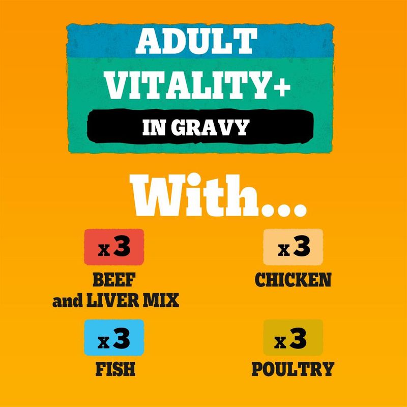 Pedigree Vitality+ Pouches in Gravy Multipack || Pedigree || view 6