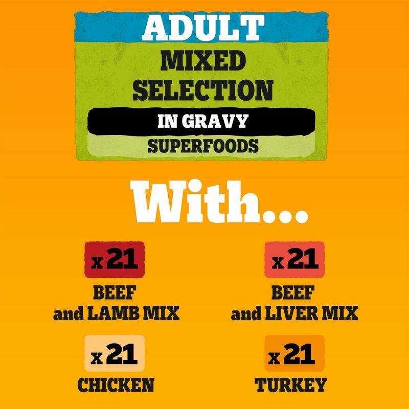 Pedigree Adult Pouches Mixed Selection in Gravy Mega Pack || Pedigree || view 6