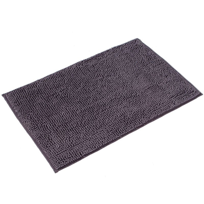 Grey microfibre mat with textured surface, rectangular shape.