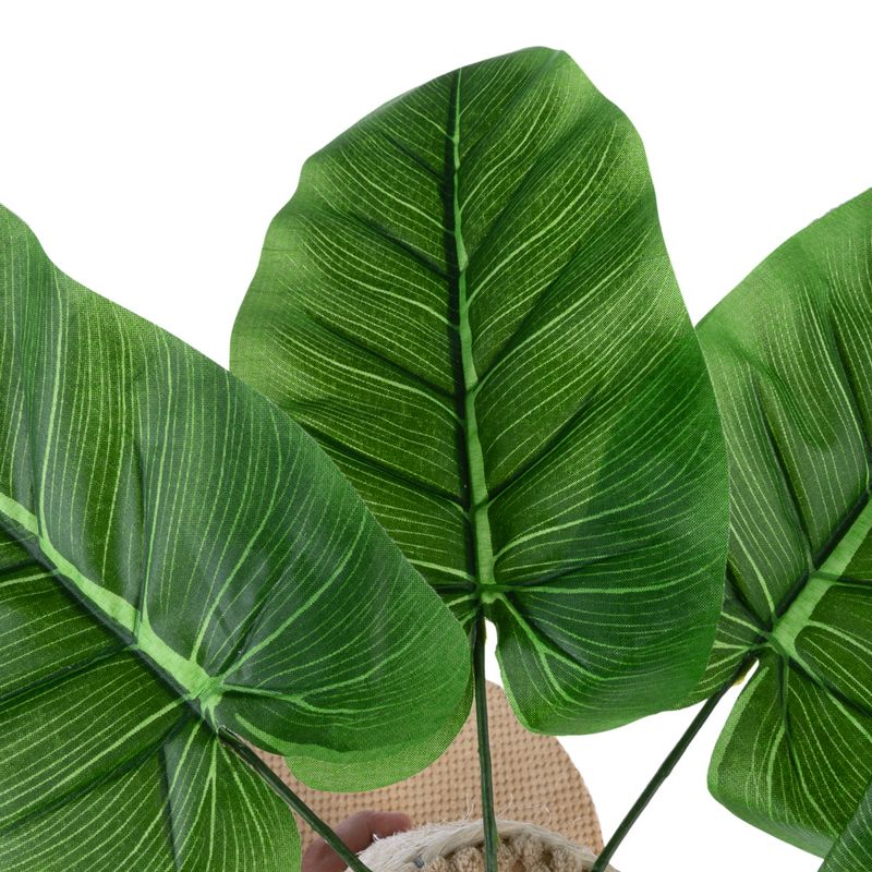 Artificial green leaves with detailed leaf veins, suitable for decoration or accessories.