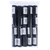 Pack with several black rolls, each with a white label and the inscription 'Foxy'.