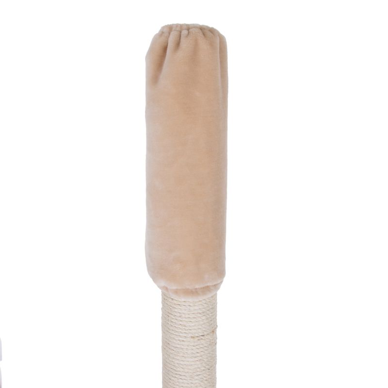Beige plush cover for scratching post column, suitable for sisal posts.