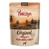 Purizon Puppy Original, chicken fillet with Black Angus and turkey, 300g. Contains 14% chicken fillet.