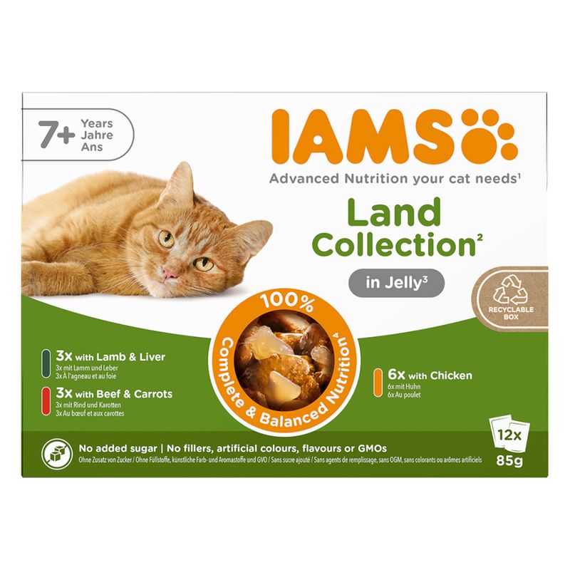 IAMS Advanced Nutrition Senior 7+ Land Collection in Jelly || IAMS || view 1