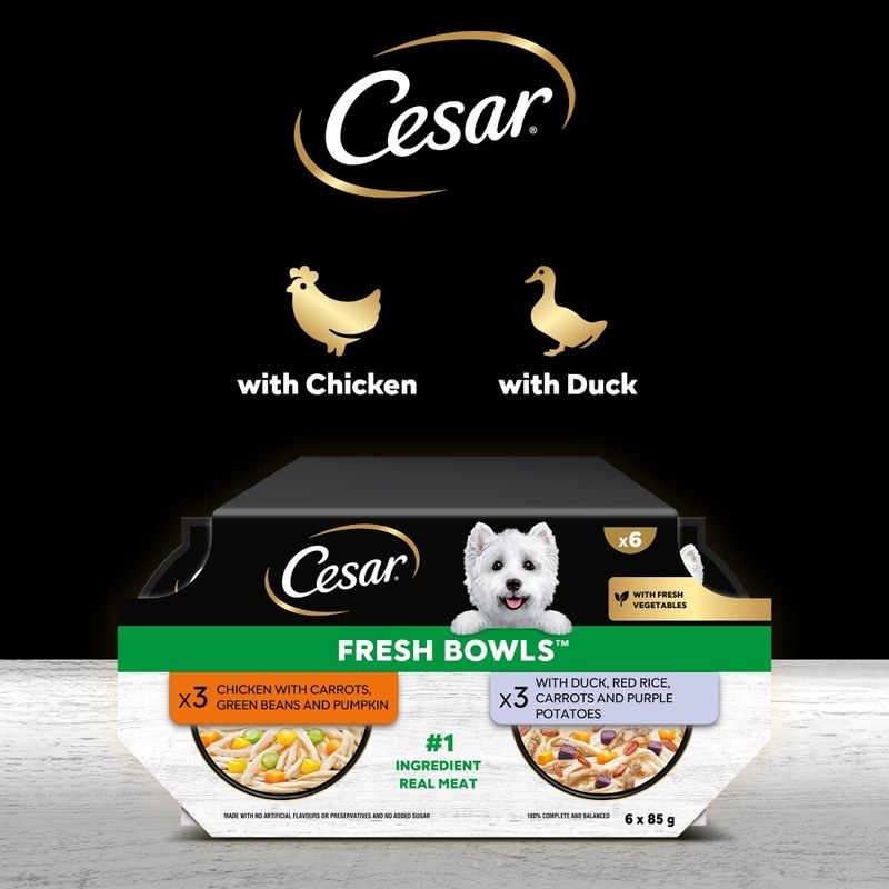 Cesar Fresh Bowls in Gravy Mixed Selection 24 x 85g || Cesar || view 9