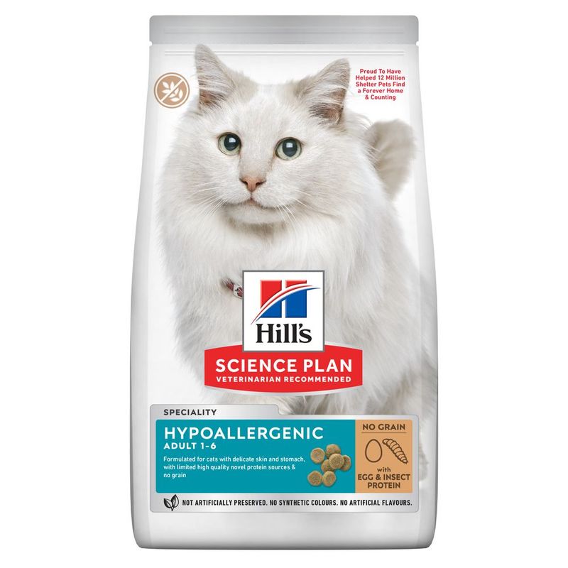 Hill's Science Plan Hypoallergenic Adult 1 - 6 No Grain with Egg & Insect Protein