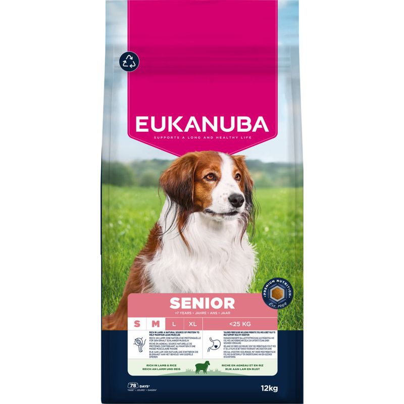 Eukanuba Premium Nutrition Senior Small & Medium Breed Lamb & Rice