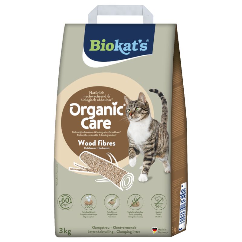 Biokat's Organic Care Wood Fibres Cat Litter