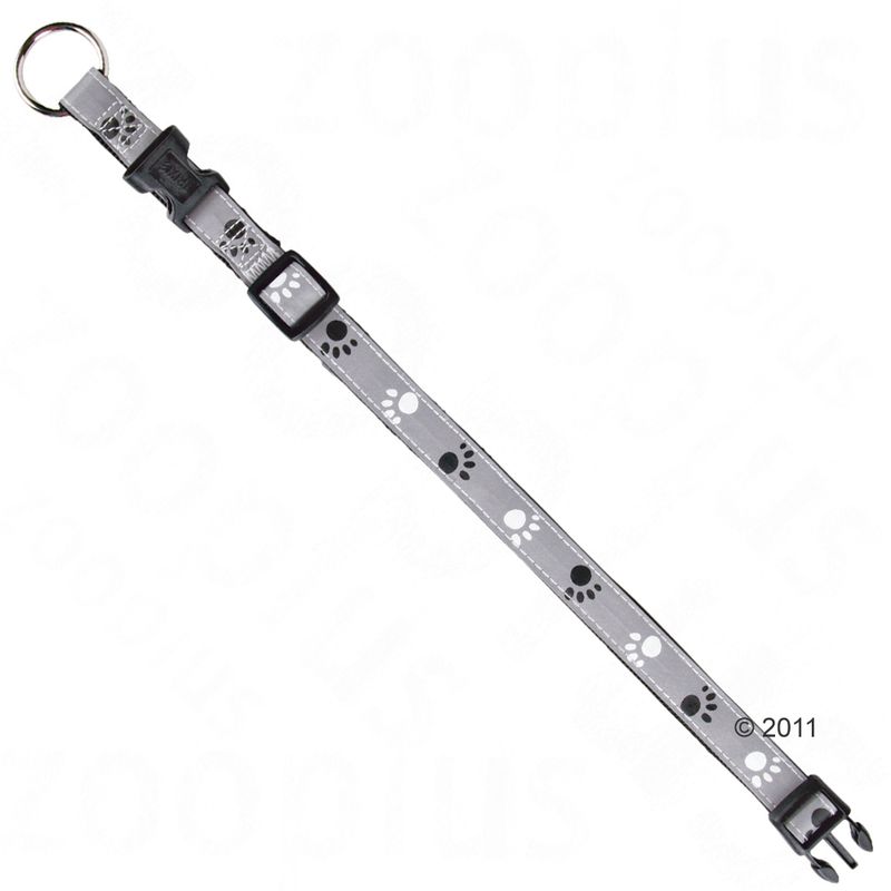 Trixie Reflective Paws Dog Collar - Silver || Trixie || view 2