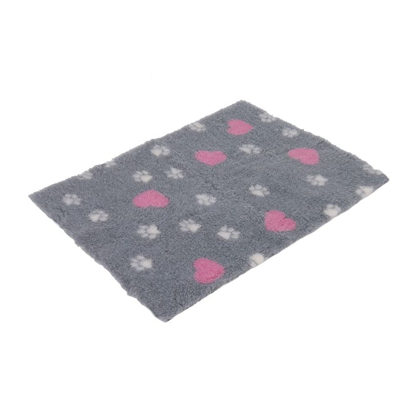 Vetbed® Isobed SL grey with hearts and paws || Vetbed || view 2