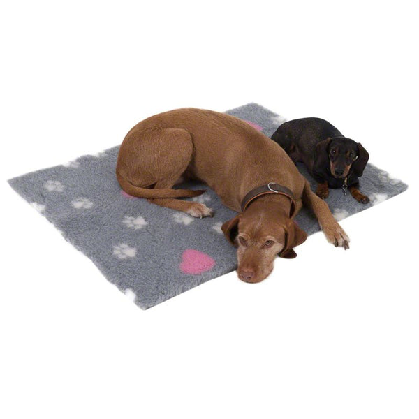 Vetbed® Isobed SL grey with hearts and paws || Vetbed || view 1