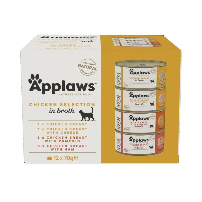 Applaws Adult Mixed Pack Cat Cans in Broth 48 x 70g || undefined || view 10