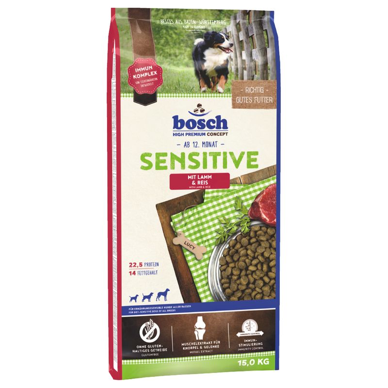 bosch Sensitive Lamb & Rice Dry Dog Food || Bosch High Premium concept || view 1