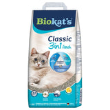 Biokat's Classic 3in1 fresh cat litter, Hygiene Formula with higher yield, firmer clumps and faster odour control. Natural clay, Made in Germany, 32 days freshness.