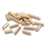 Several beige pellets made from compressed material, suitable as food or snack. Visible texture and crumbly surface.