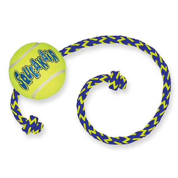 KONG AirDog Squeakair Ball with Rope || KONG || view 1
