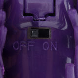 Close-up of a purple switch with the labels 'OFF' and 'ON'.