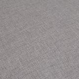 Close-up of grey fabric material with fine woven texture.