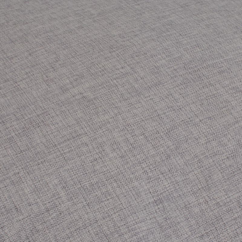Close-up of grey fabric material with fine woven texture.