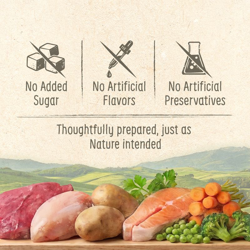 No added sugar, no artificial flavours, no artificial preservatives. Carefully prepared, just as nature intended.