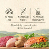 No added sugar, no artificial flavours, no artificial preservatives. Carefully prepared, just as nature intended.