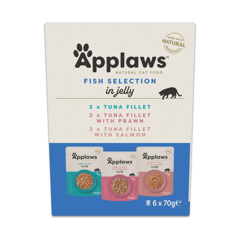 Applaws Adult Mixed Pack Cat Pouches in Jelly Saver Pack 48 x 70g
