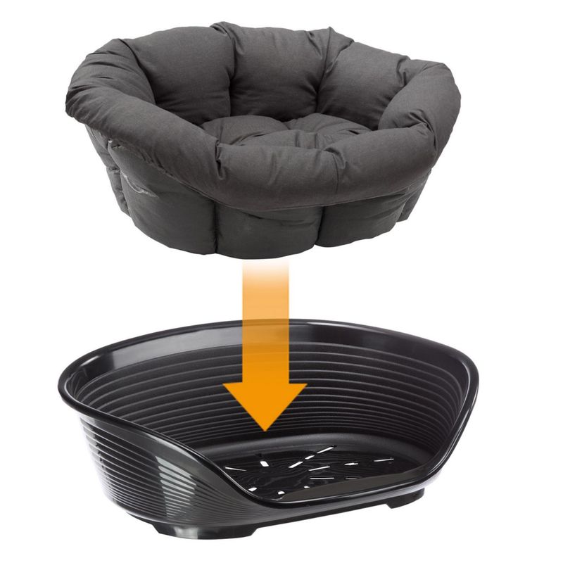 Ferplast Siesta Deluxe Dog Basket - Black || ferplast || view 4