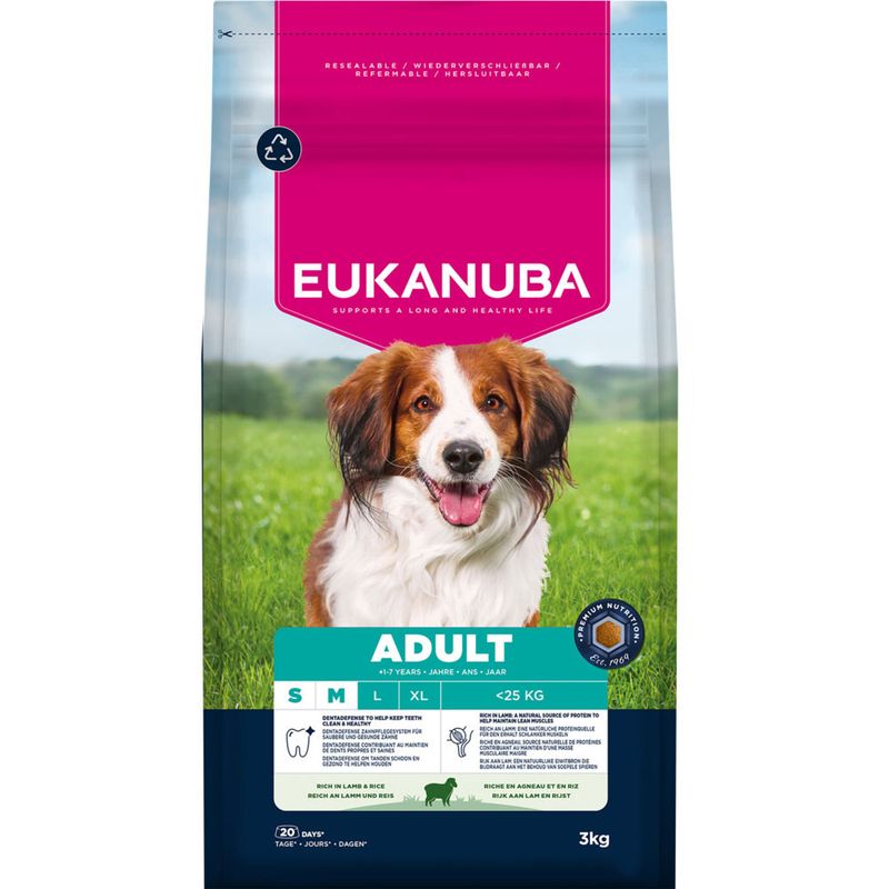 Eukanuba Premium Nutrition Adult Small & Medium Breed Lamb & Rice
