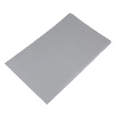 Grey rectangular mat, flat and without visible patterns or text.