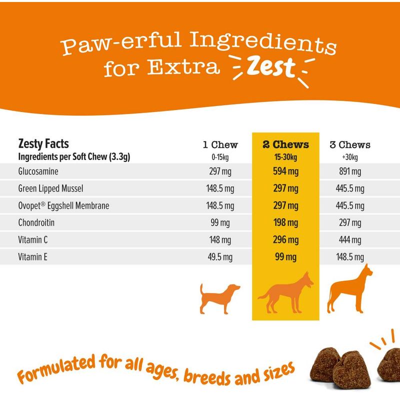 Zesty Paws Hip & Joint Chews Mobility - Turkey || Zesty Paws || view 5