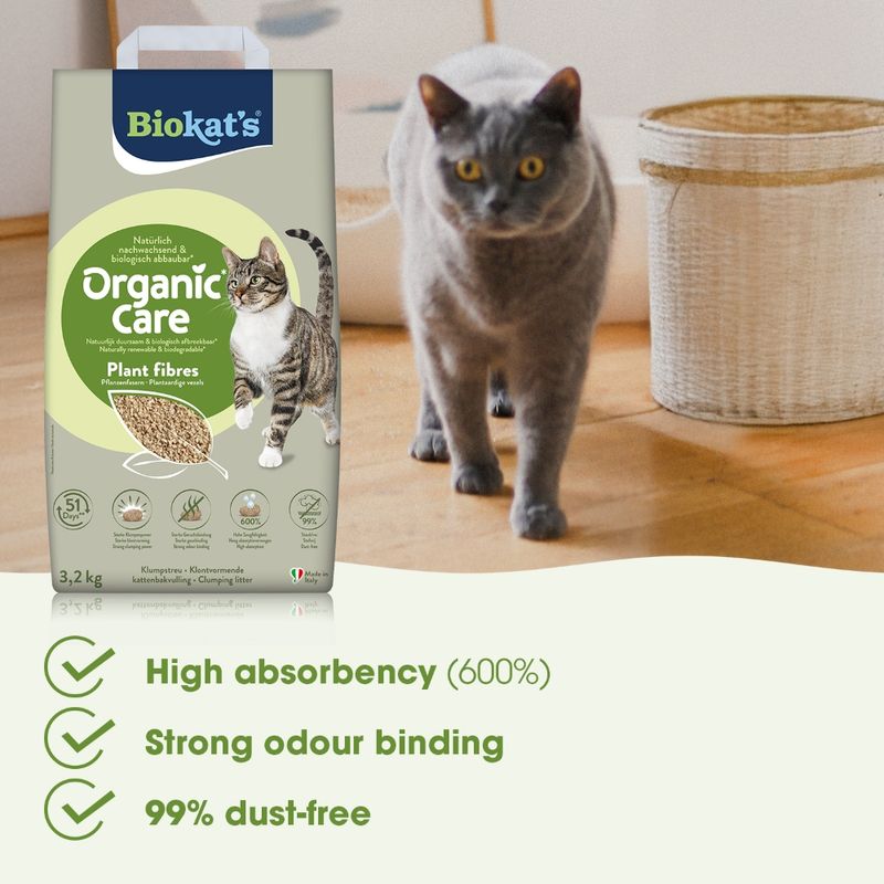Biokat's Organic Care Plant Fibres Cat Litter