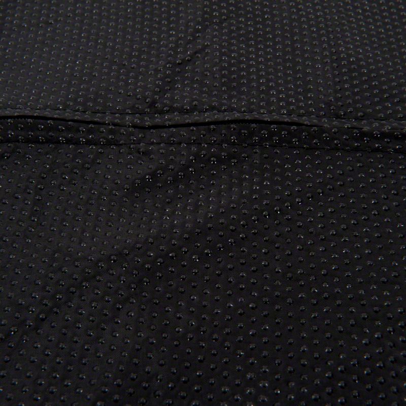 Close-up of a black, non-slip material with small studs for better grip.