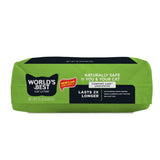 Cat litter, unscented, naturally safe, lasts twice as long, outstanding odour control, quick clumping, soft texture, 99% dust free, net weight 15 lb (6.80 kg).