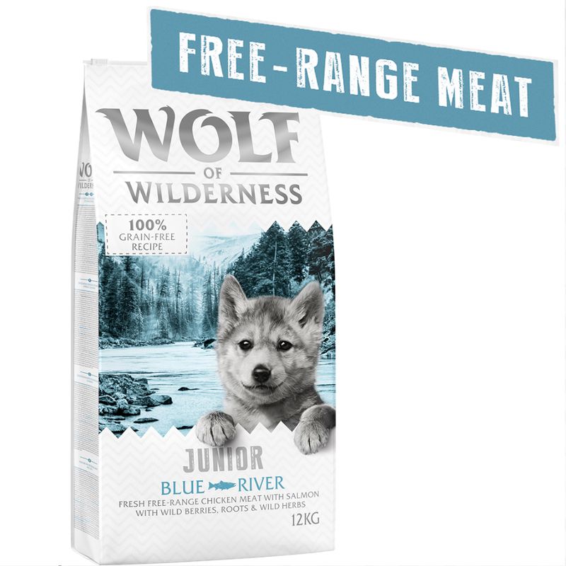 Wolf of Wilderness Junior "Blue River" - Free-Range Chicken & Salmon