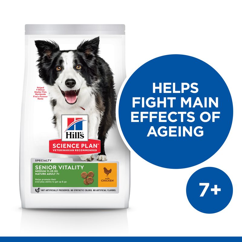 Hill’s Science Plan Adult 7+ Senior Vitality Medium with Chicken || Hill's Science Plan || view 2