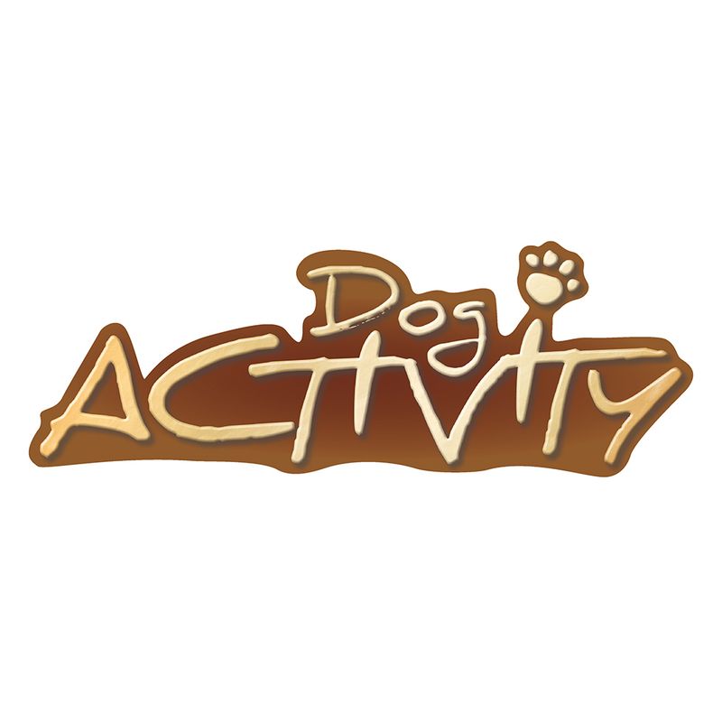Dog Activity. Brand name with paw motif.