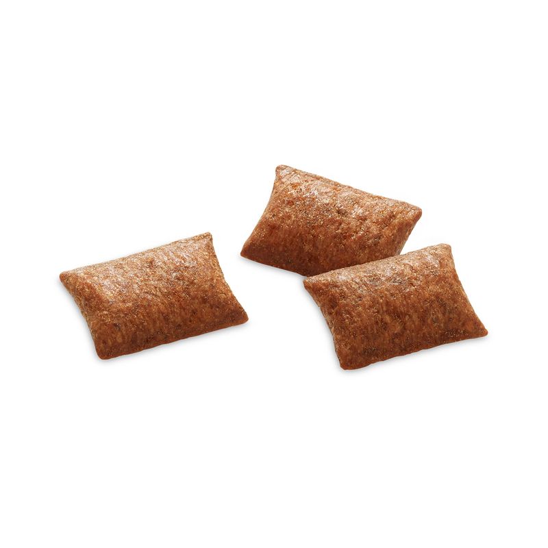 Three brown, cushion-shaped snacks with a smooth surface, suitable as treats or supplements for pets.