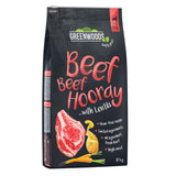 Greenwoods Beef Beef Hooray with lentils, grain-free recipe, fresh beef as main ingredient, limited ingredients, single meat. 12 kg for adult dogs.